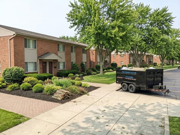 Property maintenance by Profi Property Solutions LLC in a residential complex.